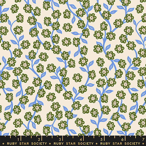 PREORDER Hello Alice Chatty Garden in Shell RS2128 11 - Ruby Star Society Sold by the Half Yard